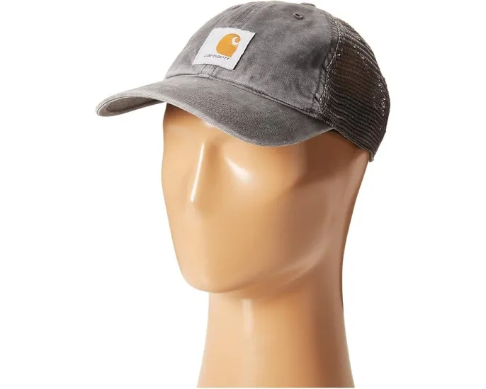 Бейсболка Carhartt Canvas с сетчатой спинкой и влагоотводящей повязкой Coolmax