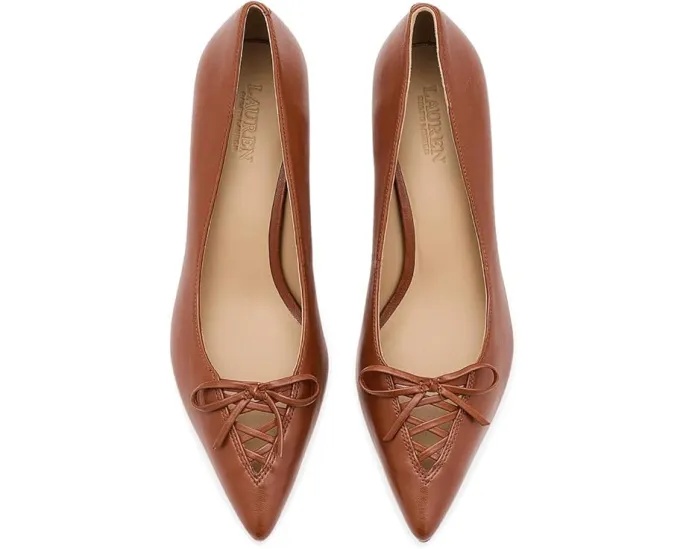 Туфли-лодочки Lauren Ralph Lauren Adrienne на шнуровке из мягкой кожи Nappa