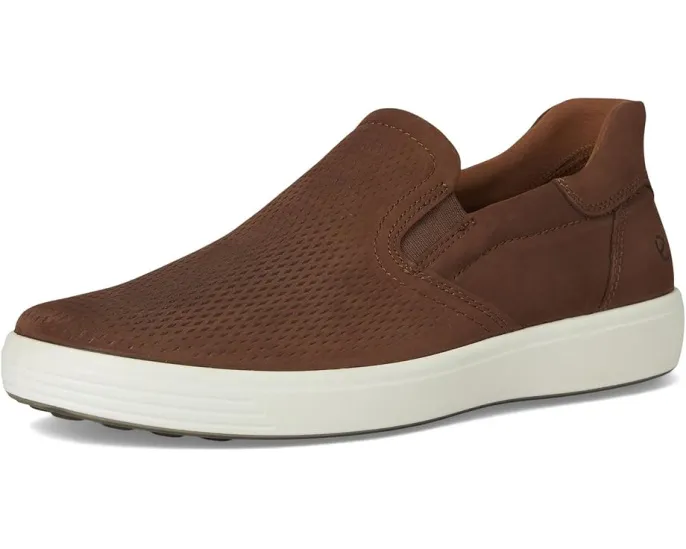 Кроссовки ECCO Soft 7 Easy Slip On с кожаным верхом и эластичными вставками