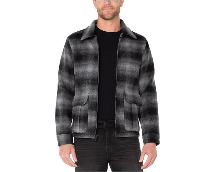 Куртка Liverpool Los Angeles в клетку на молнии с длинным рукавом