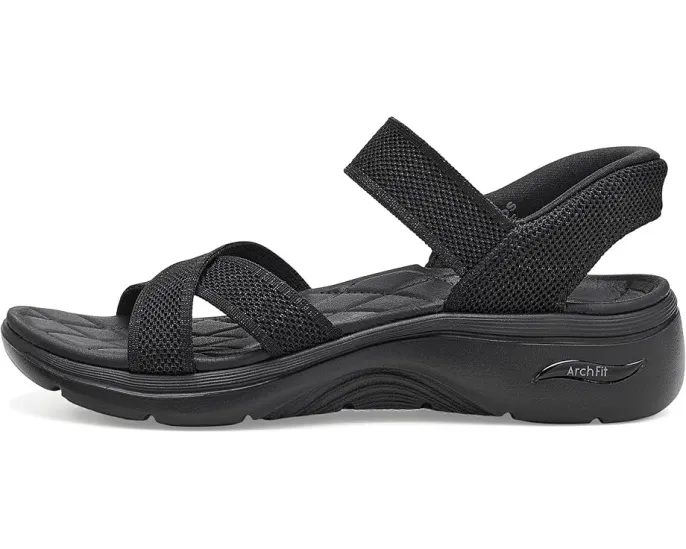 Сандалии SKECHERS Hands Free Slip-ins GO Walk Arch Fit 2.0 с блестящей пряжей