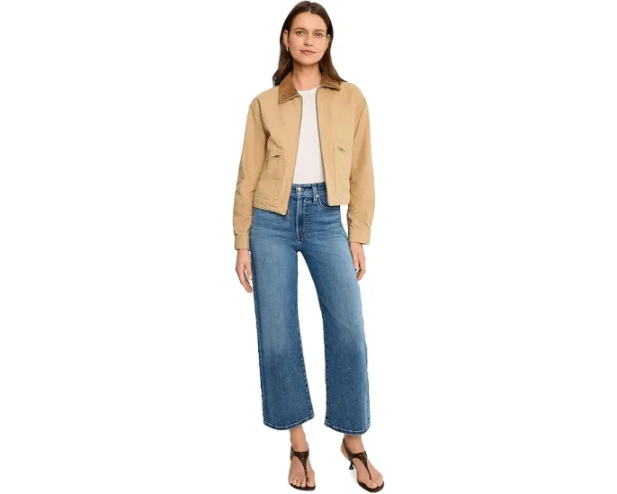 Укороченные брюки Wide Leg Crop из денима Oneida Madewell