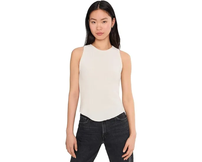 Майка Lilla P с подолом как у рубашки из текстурированной вафельной ткани