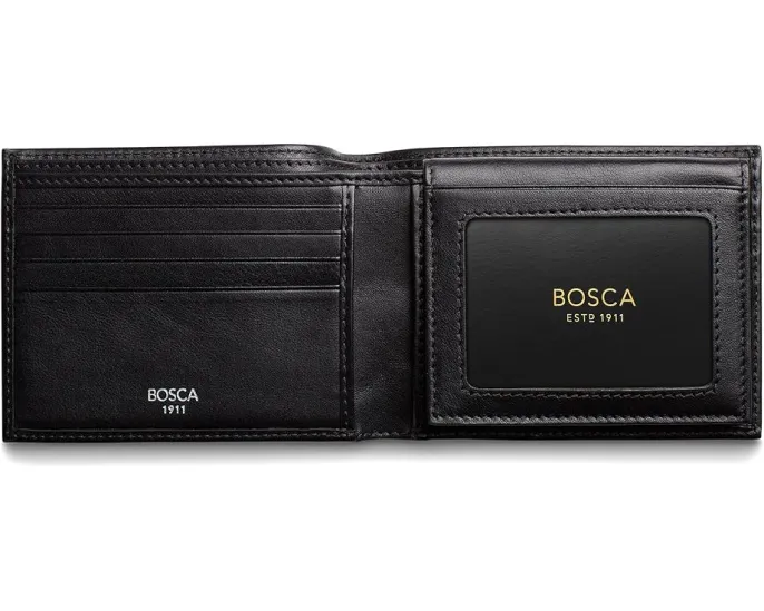 Кошелек для карт Bosca с отстегивающимся ID-футляром из кожи Nappa Vitello