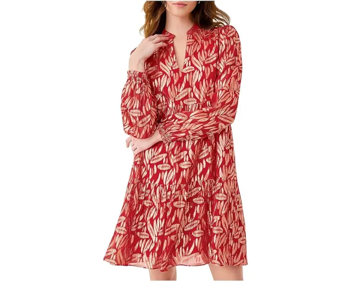 Шелковое платье Cornellia с ярусной юбкой и карманами Lilly Pulitzer