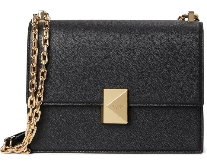 Плечевая сумка Kate Spade New York Deco с цепным ремнем из тисненой кожи