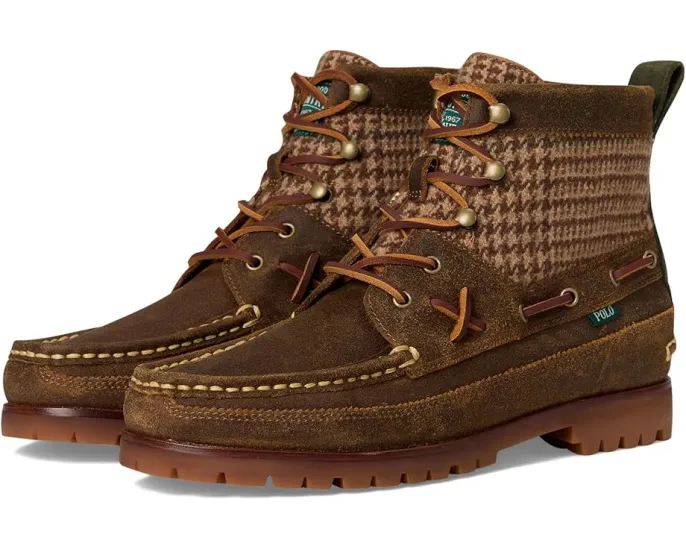 Ботинки Ranger Mid из замши и шерстяного твида Polo Ralph