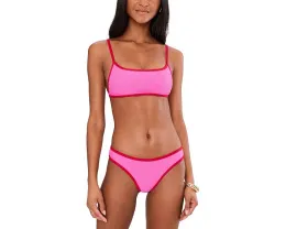 Купальный топ Kassy в стиле бандо с контрастным кантом