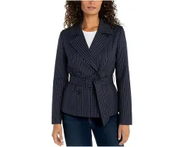 Короткое тренч-пальто Liverpool Los Angeles в полоску с поясом