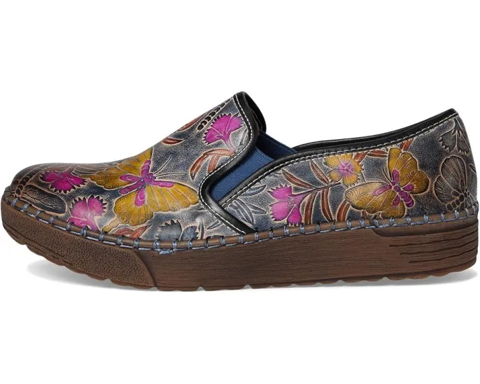 Яркие мокасины Priela с эластичными вставками и круглым носком