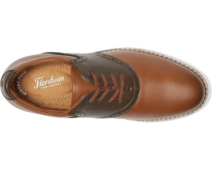 Florsheim Kids мальчиковые оксфорды Vibe Jr с седлом и стелькой из Memory Foam