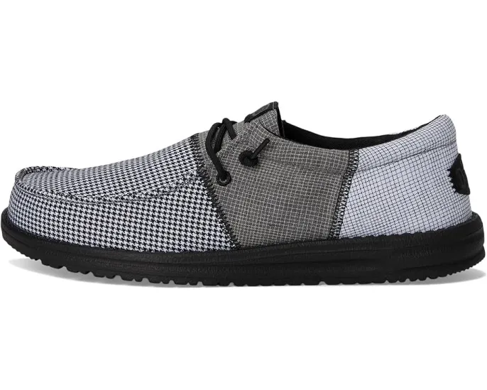 Слипоны Hey Dude Wally Tri Mix Craft с льняным верхом и круглым носком