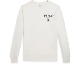 Хлопковая футболка Polo Ralph Lauren Kids с длинным рукавом и принтом для детей постарше
