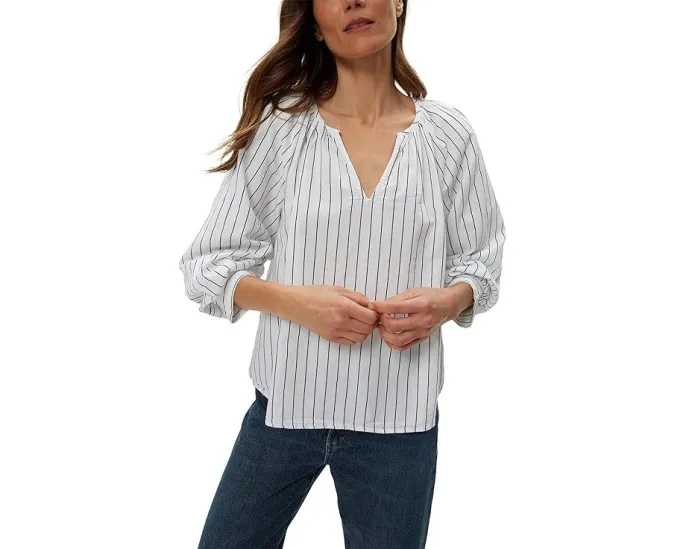 Топ Michael Stars Cleo с вырезом каре и рукавом три четверти