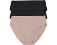 Комплект из 3 трусиков Natori Bliss Bare Cotton Hipster из хлопка пима