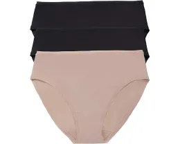 Комплект из 3 трусиков Natori Bliss Bare Cotton Hipster из хлопка пима