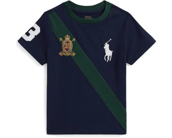 Футболка Big Pony 20th Anniversary Crest Polo Ralph Lauren Kids для малышей и младших детей