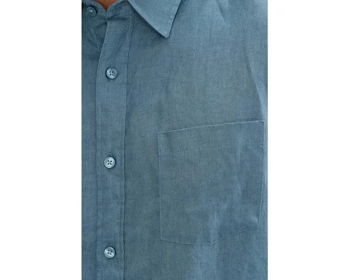 Рубашка Vince с длинным рукавом из льна