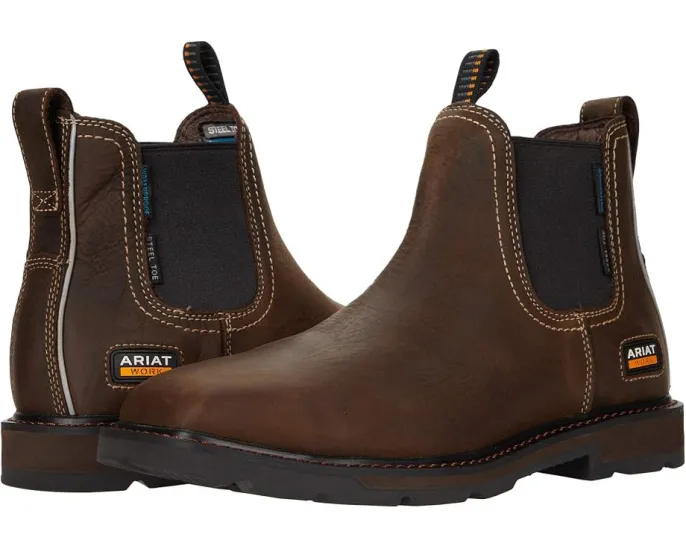 Ботинки Ariat Work Groundbreaker Chelsea с широким квадратным носком и стальным подноском