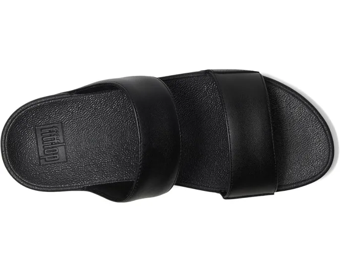 Сланцы FitFlop Lulu Leather с анатомической стелькой и клиновидным каблуком