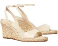 Сандалии Tory Burch Raffia Sandal Wedge 80 мм с плетением и миндалевидным носком