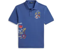 Embroidered Cotton Mesh Polo Shirt (Big Kid)