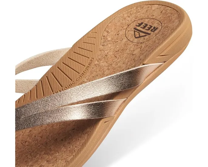 Шлепанцы Reef Pacific Joy из веганской кожи с двойным ремешком