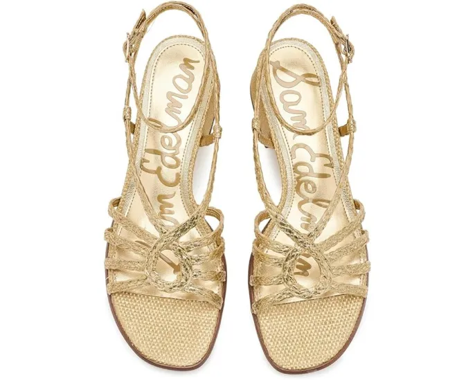 Сандалии Sam Edelman Fletcher на каблуке из рафии