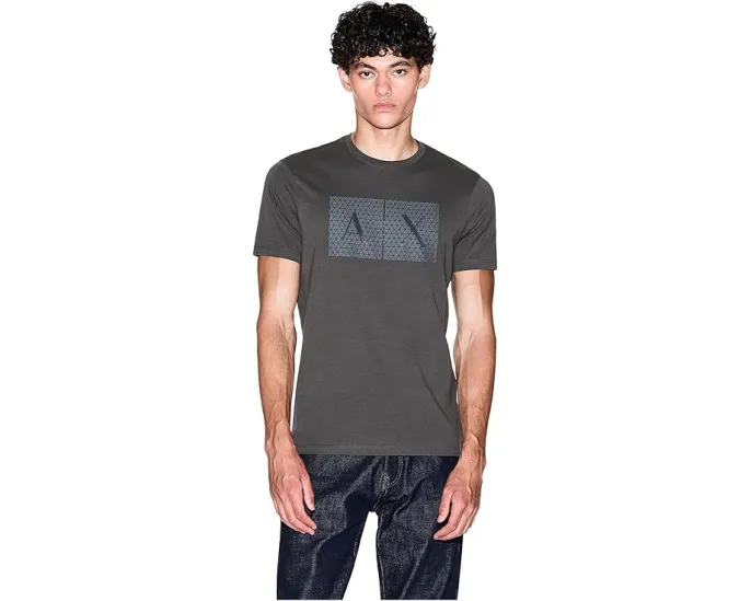Приталенная футболка Slim Fit Box Logo с логотипом Armani Exchange