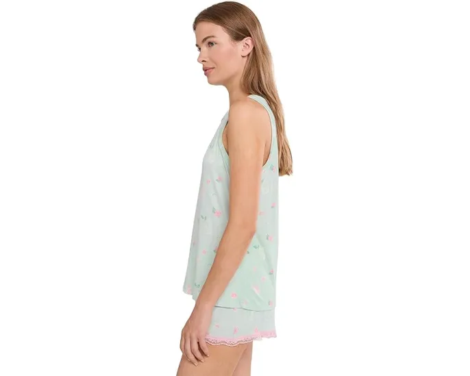 Комплект топа и шорт All American Tank Shortie Set HONEYDEW с кружевом