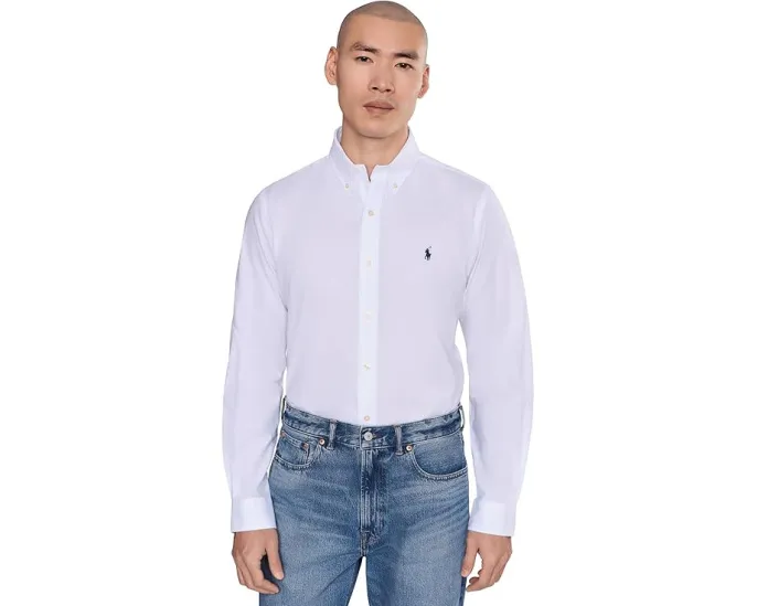 Классическая рубашка Polo Ralph Lauren из стрейч поплина