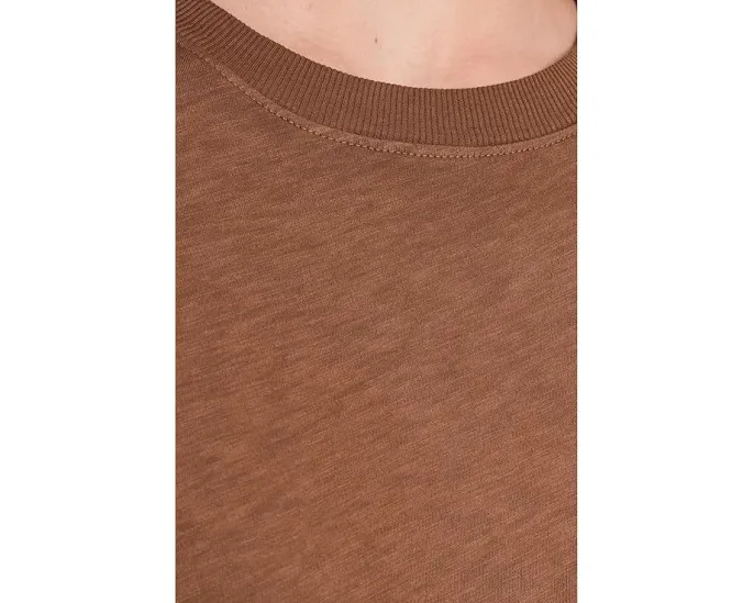 Кроп-футболка Michael Stars Grayson Cropped Crew Neck из хлопка Supima с прямым подолом
