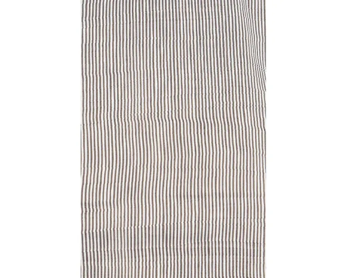 Топ с круглым вырезом Eileen Fisher Striped Organic Linen Sheen Round Neck Top из полосатого льна
