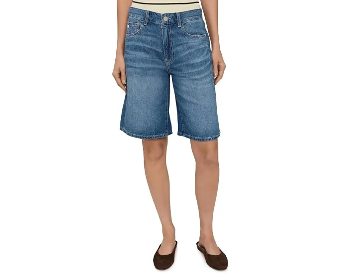 Шорты AG Jeans Thalia High-Rise Wide Leg из галактической ткани