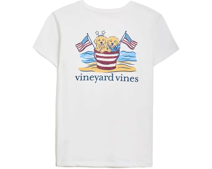 Футболка Vineyard Vines с коротким рукавом и накладным карманом для детей
