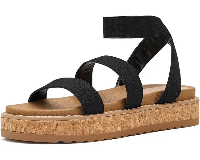 Детские сандалии Steve Madden Kids Avril с эластичными ремешками и подошвой из пробки