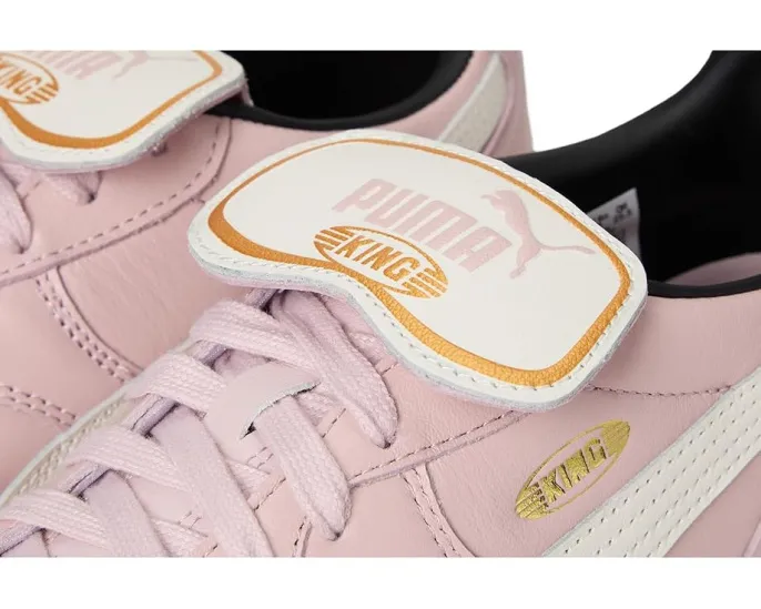 Кроссовки King Indoor от PUMA с кожаным верхом и золотым тиснением