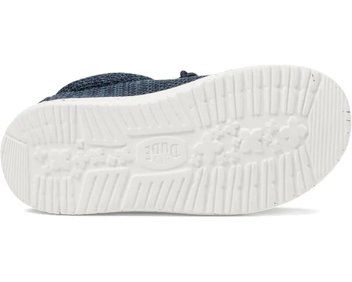 Детские слипоны Hey Dude Wally Stretch Sox с эластичными шнурками
