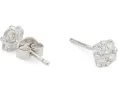 Серьги-гвоздики Fine Jewelry Flower с бриллиантами из стерлингового серебра