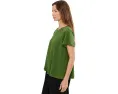 Топ Organic Cotton Slubby Jersey с круглым вырезом и короткими рукавами Eileen Fisher