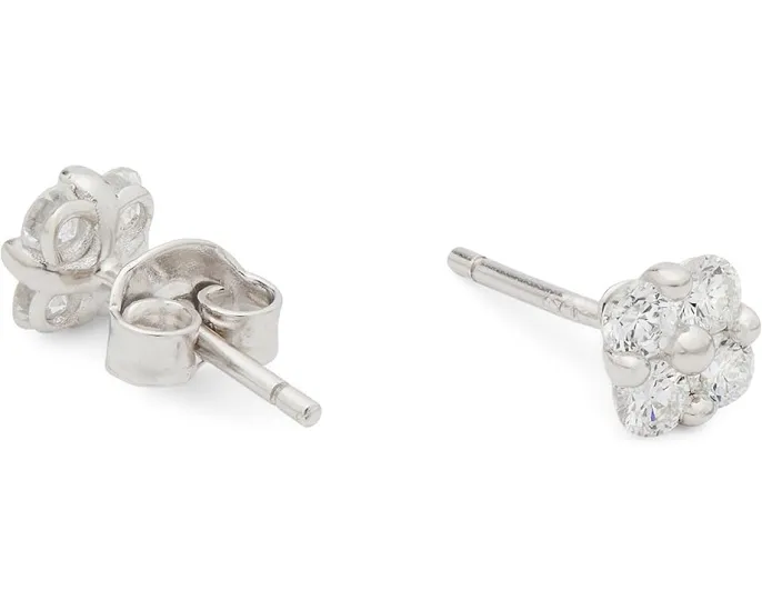 Серьги-гвоздики Fine Jewelry Flower с бриллиантами из стерлингового серебра