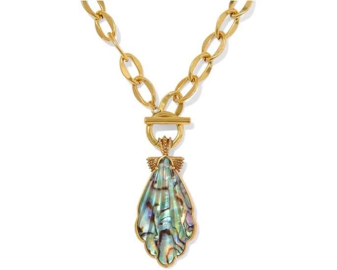 Яркое колье Kendra Alexa с подвеской-ракушкой в винтажном серебре