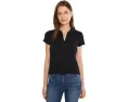 Поло Ribbed Cap Sleeve Madewell с коротким рукавом