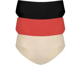 Набор из трех хлопковых бикини Commando с необработанными краями