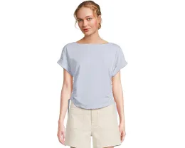 Lilla P Блуза с лодочкой и сборками по бокам из фактурного трикотажа