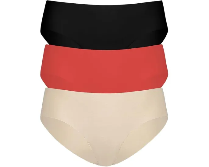 Набор из трех хлопковых бикини Commando с необработанными краями