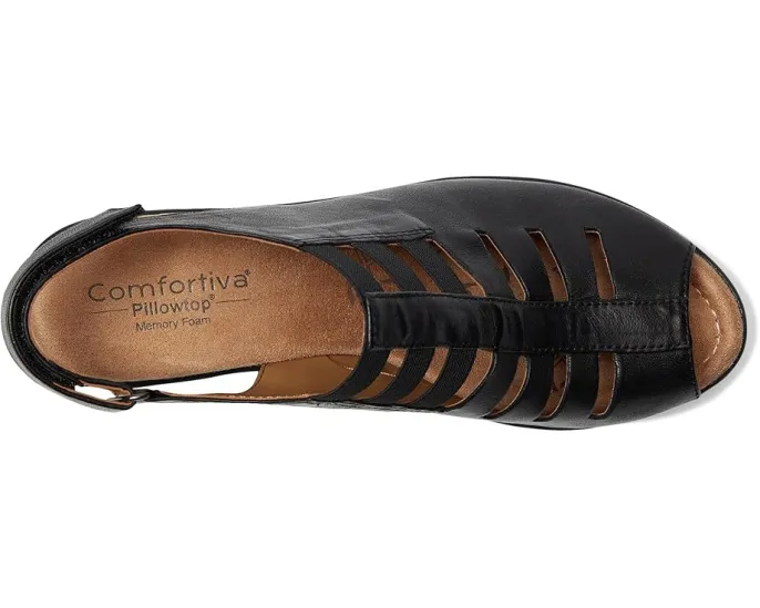 Босоножки Comfortiva Faye с открытым носком и стелькой Pillowtop Memory Foam