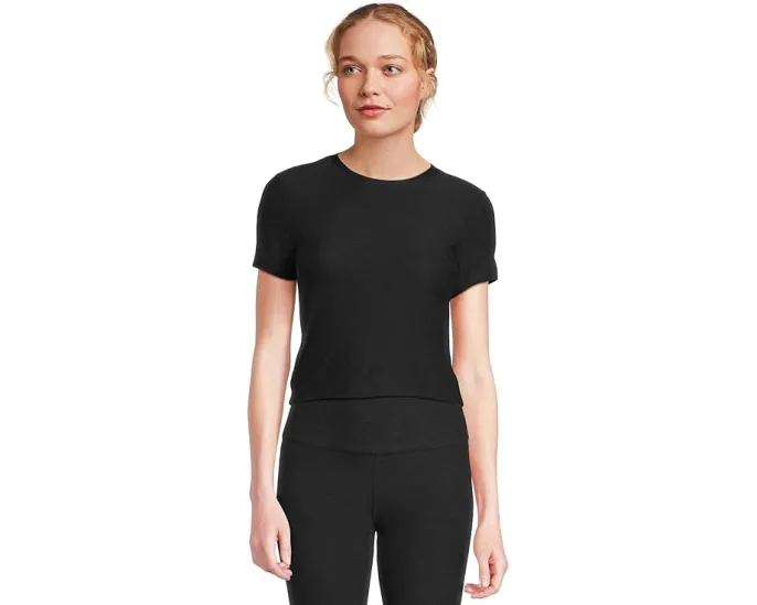 Beyond Yoga футболка Featherweight Cropped с ребристой отделкой