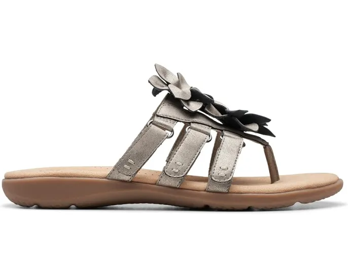 Сандалии Clarks Elizabelle Mae с кожаным верхом и цветочным декором