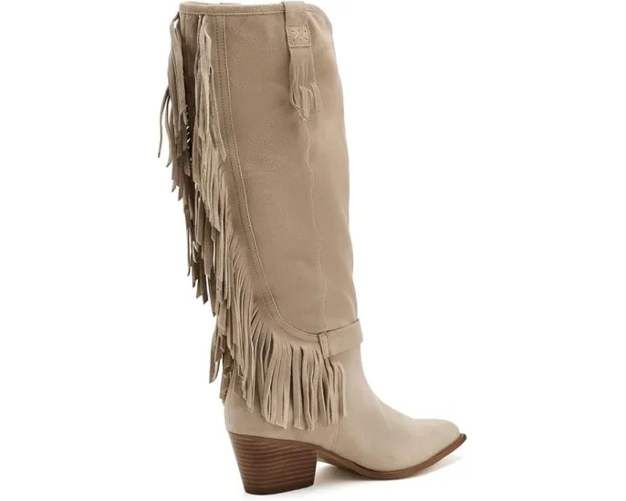 Ковбойские сапоги Free People Faith Fringe Western с бахромой и замшевым верхом